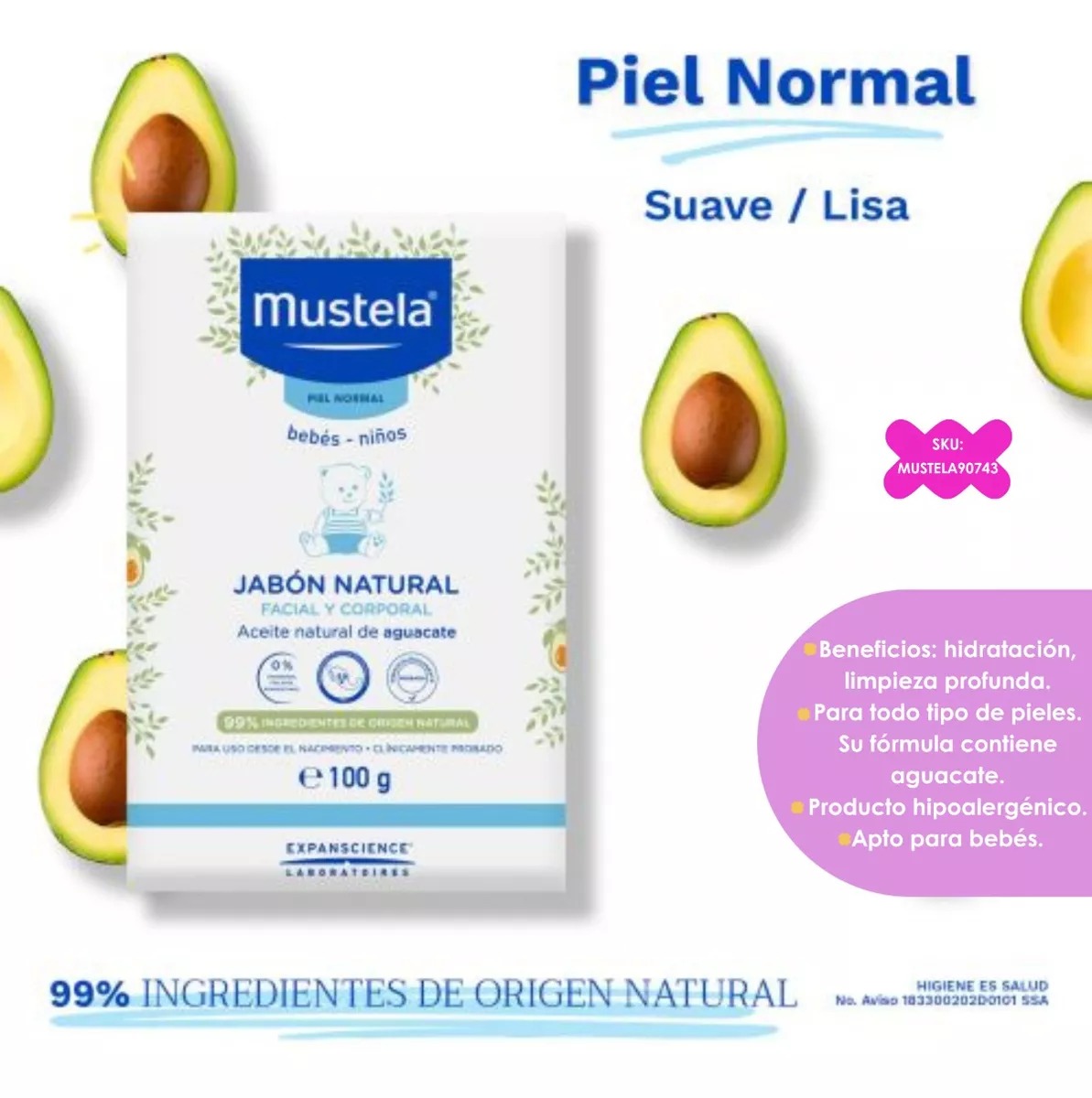 Kit Cuidados Básicos Del Bebé Mustela 4 Productos - Avocado