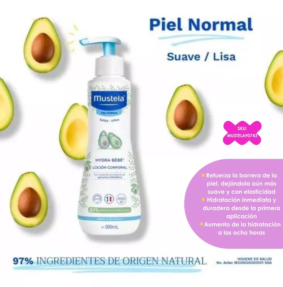 Kit Cuidados Básicos Del Bebé Mustela 4 Productos - Avocado