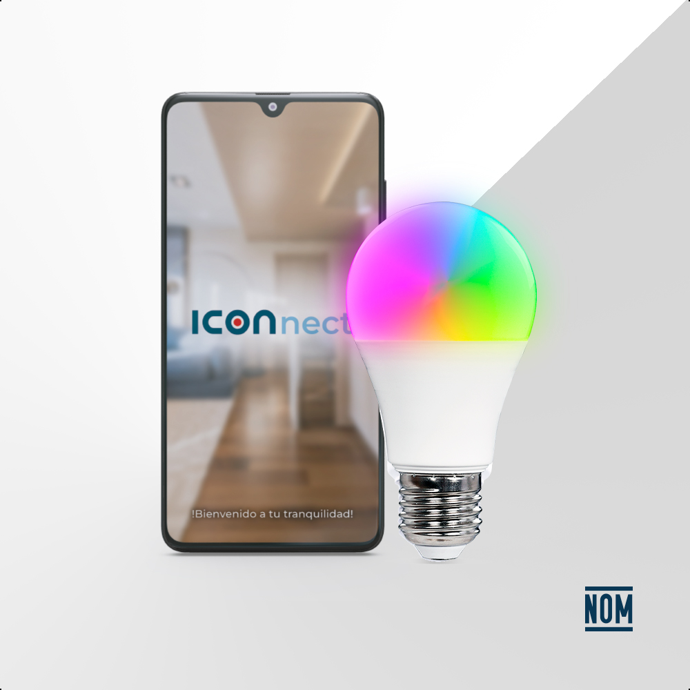 Foco Led Smart 9W RGB+W Compatible con Alexa y Google Home Paquete 3 Piezas