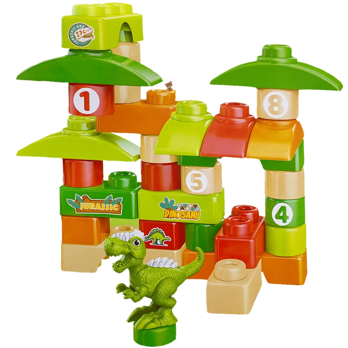 Juego Bloques De Construcción Parque de Dinosaurios Mochila 42pz