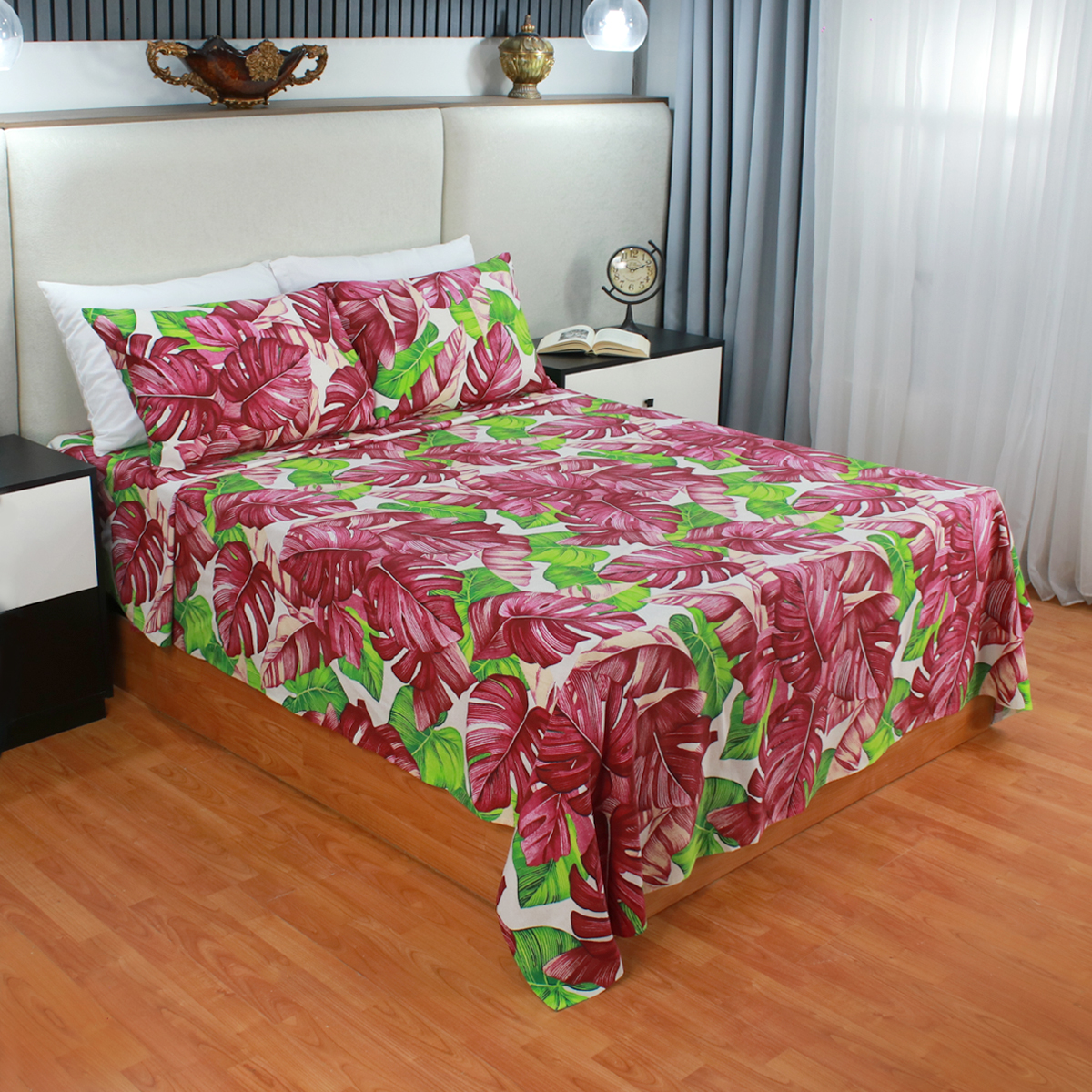 Sábana De Franela Queen Size Estampado - Verta Algodón 100% - Tacto Suave