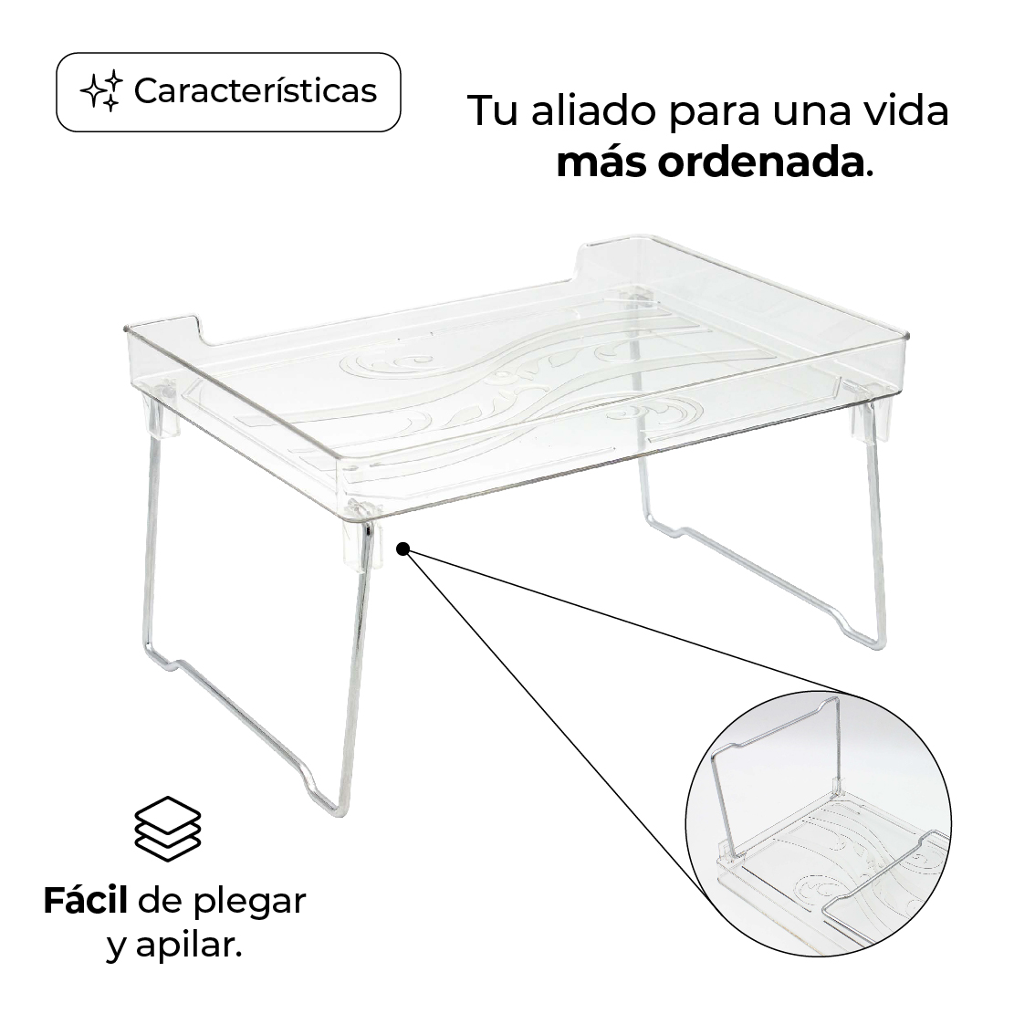 Organizador de  Acrílico para Cosméticos con 2 Niveles