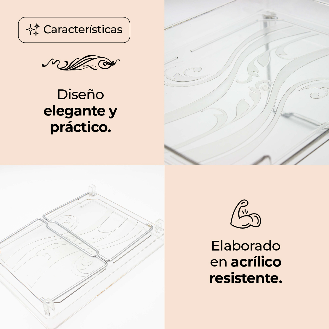 Organizador de  Acrílico para Cosméticos con 2 Niveles