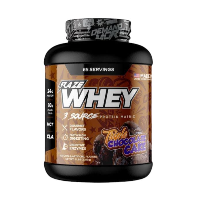 Proteina Raze Whey 5lb 65 serv Chocolate Cake 