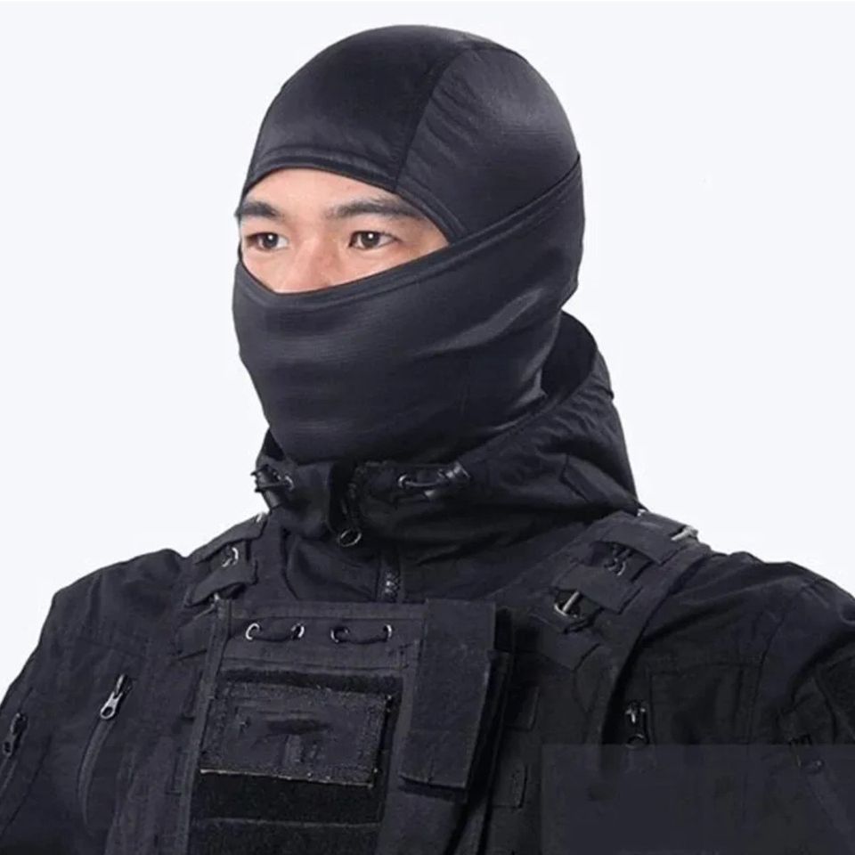 Pasamontañas gorro militar táctico bici máscara aire libre senderismo cabeza cálido bufanda negro