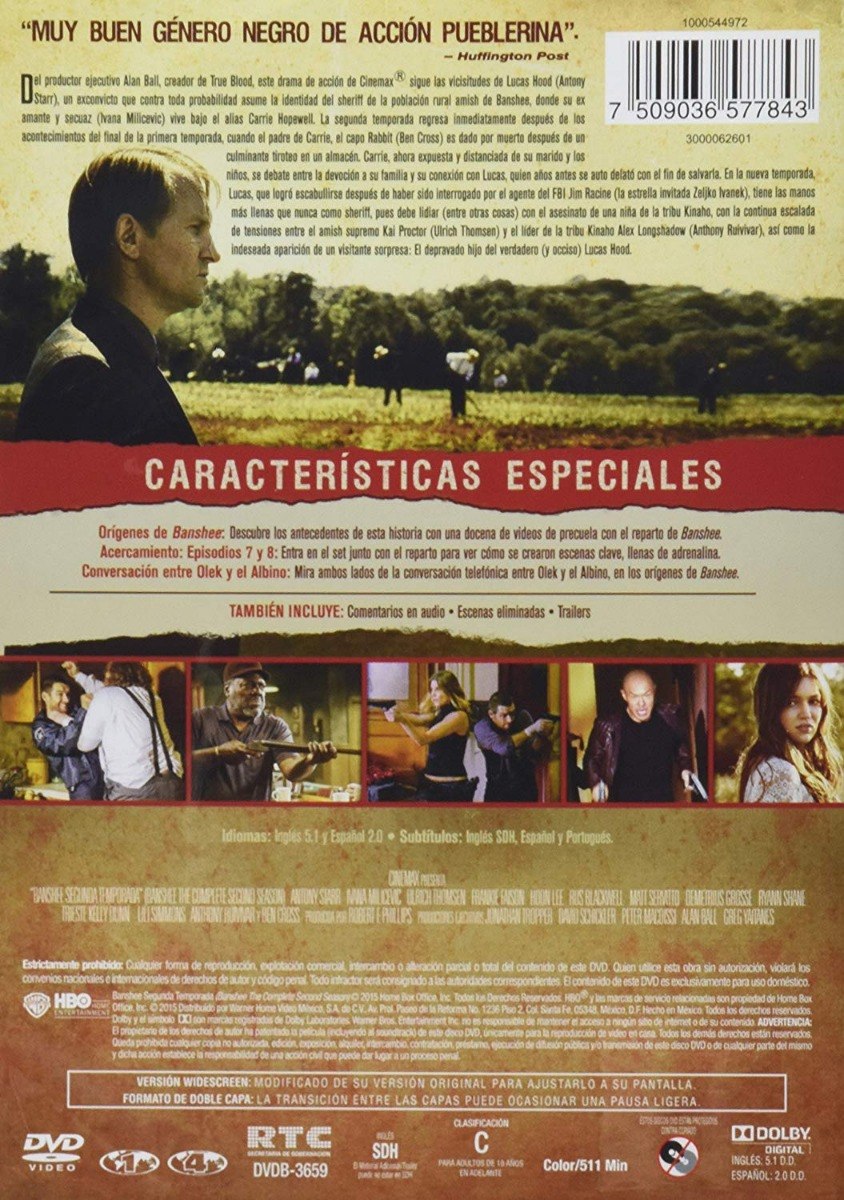 Banshee Segunda Temporada 2 Dos Dvd