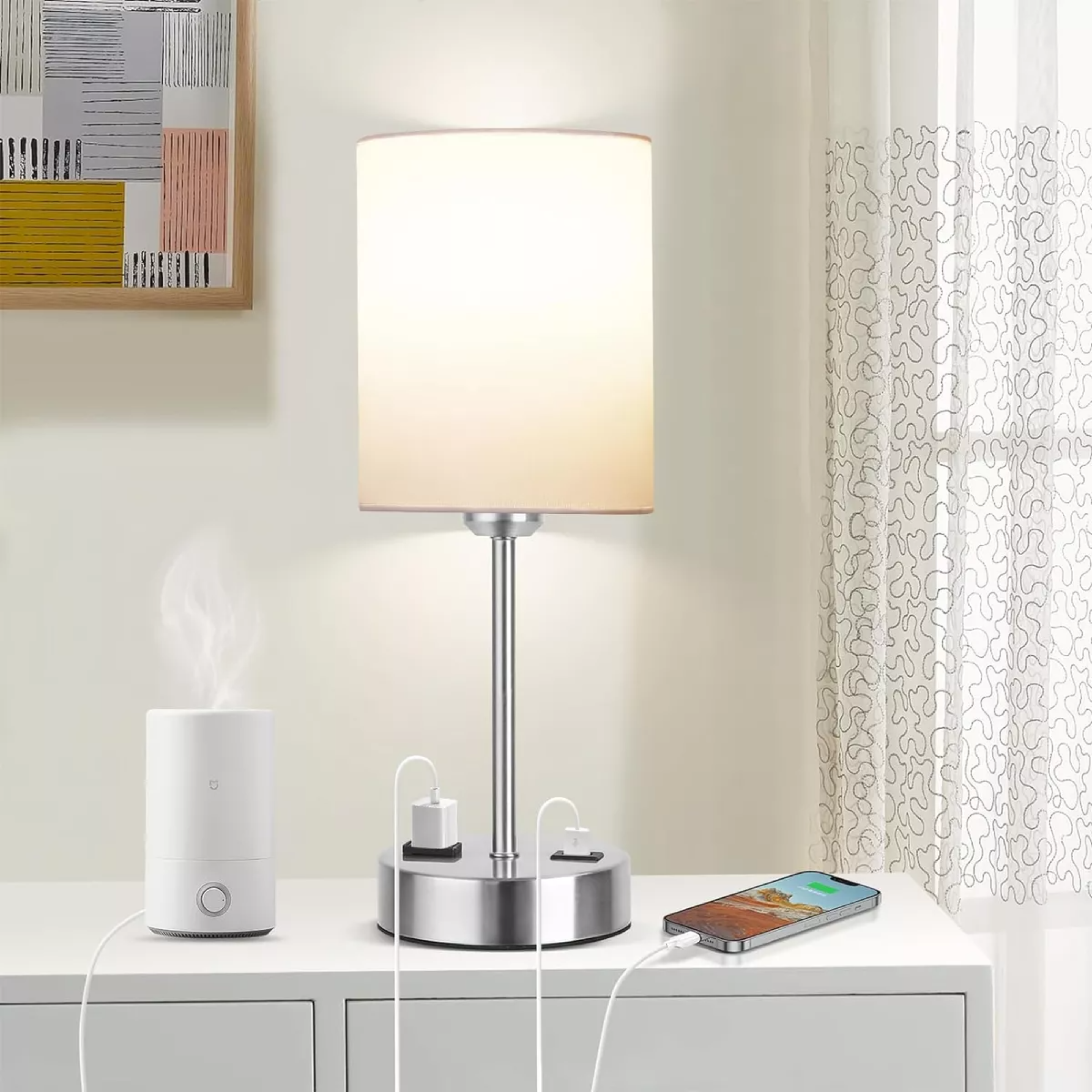 Lámparas De Mesa De Buró Táctil 2pcs Para Iluminación Hogar