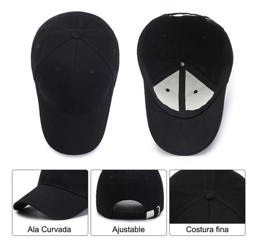 Gorras Deportivas Cómodas Unisex Color: Negro + Blanco