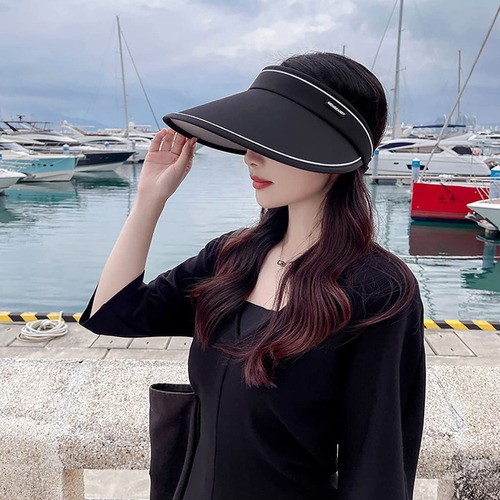 Sombrero para Sol Uv Protección Gorra Deportiva De Moda Plegable NEGRO