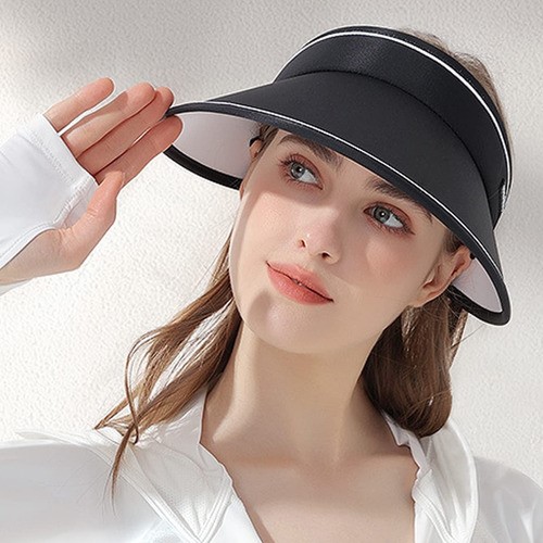 Sombrero para Sol Uv Protección Gorra Deportiva De Moda Plegable NEGRO