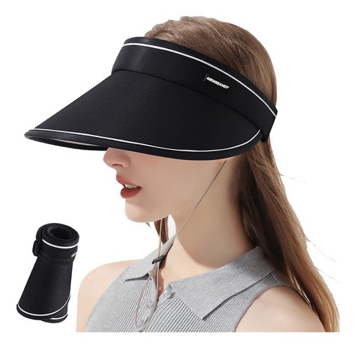 Sombrero para Sol Uv Protección Gorra Deportiva De Moda Plegable NEGRO