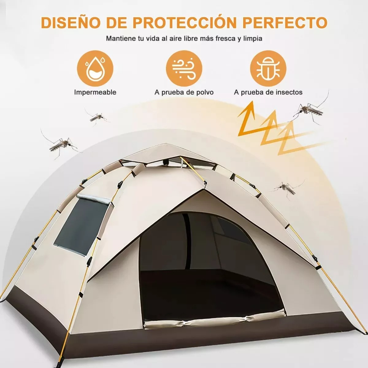 Tienda Casa Campaña Grandes Para Acampar 4 Persona