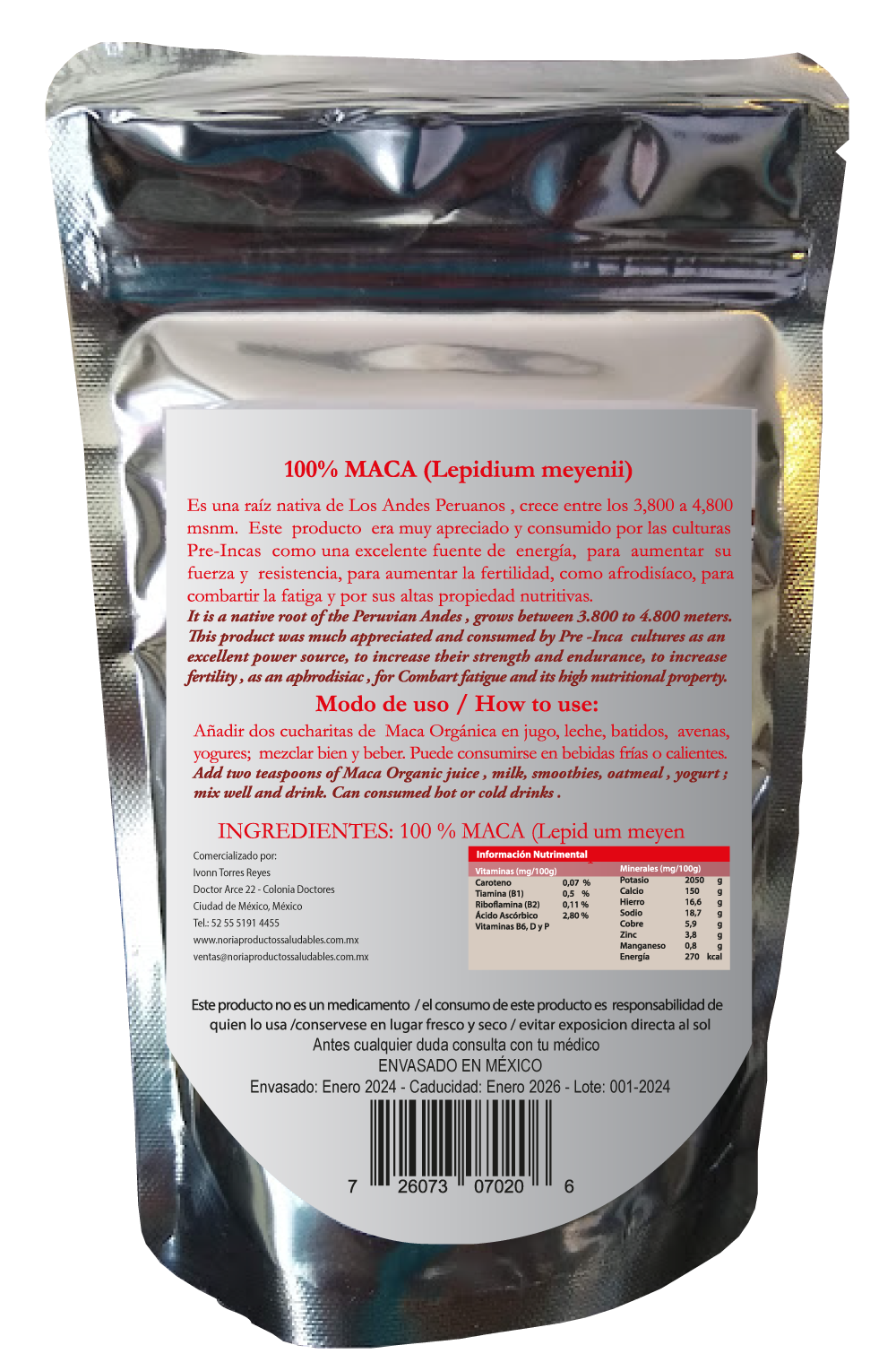 MACA ROJA - 100 G
