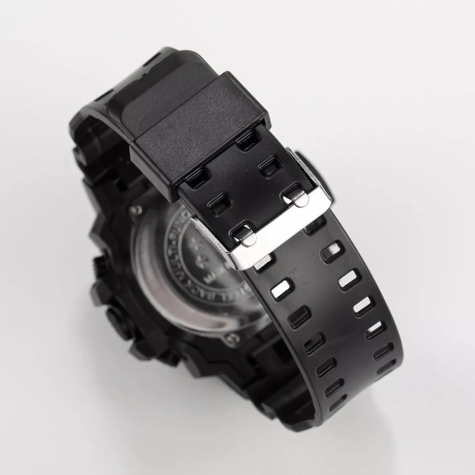 Reloj Digital LED azul deportivo electrónico multifunción militar negro claro contra agua pulsera