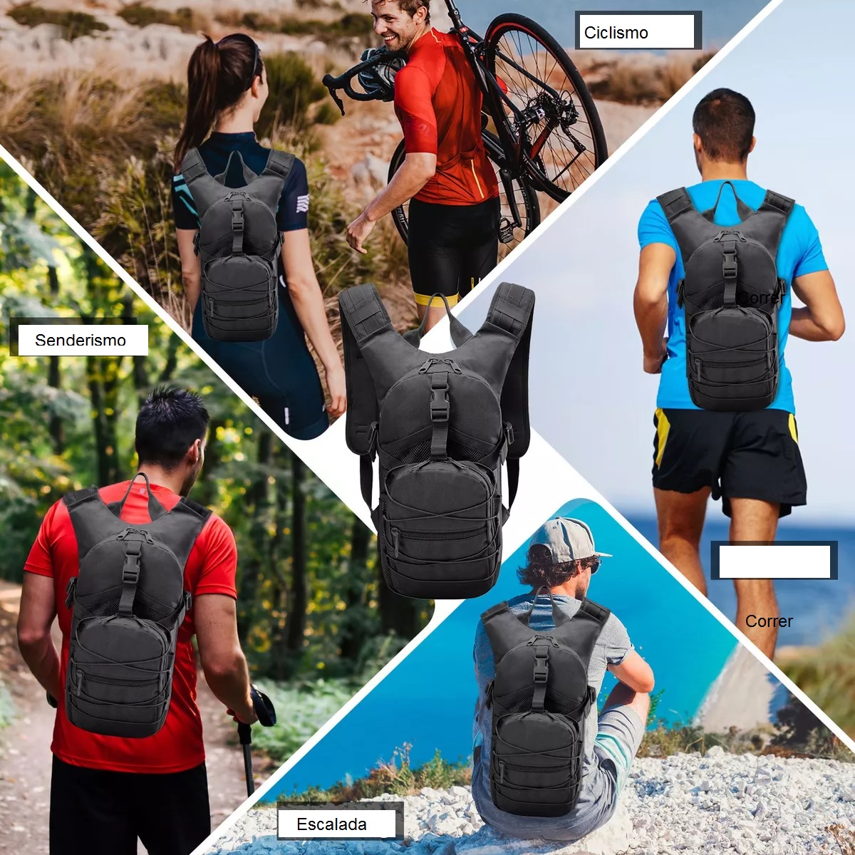 Mochila Hidratacion Tactica Ciclismo Hiking Bolsa De Agua 3l Estilo 1