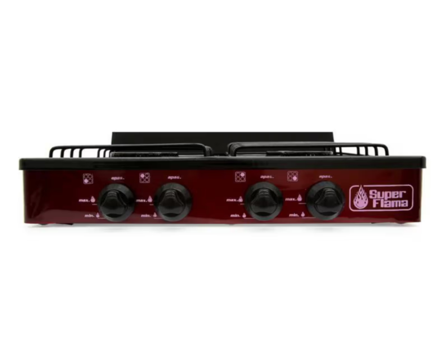 Parrilla de Gas Super Flama 4Q-CA-V 4 Quemadores/ Cubierta de Acero Vino ALBY10