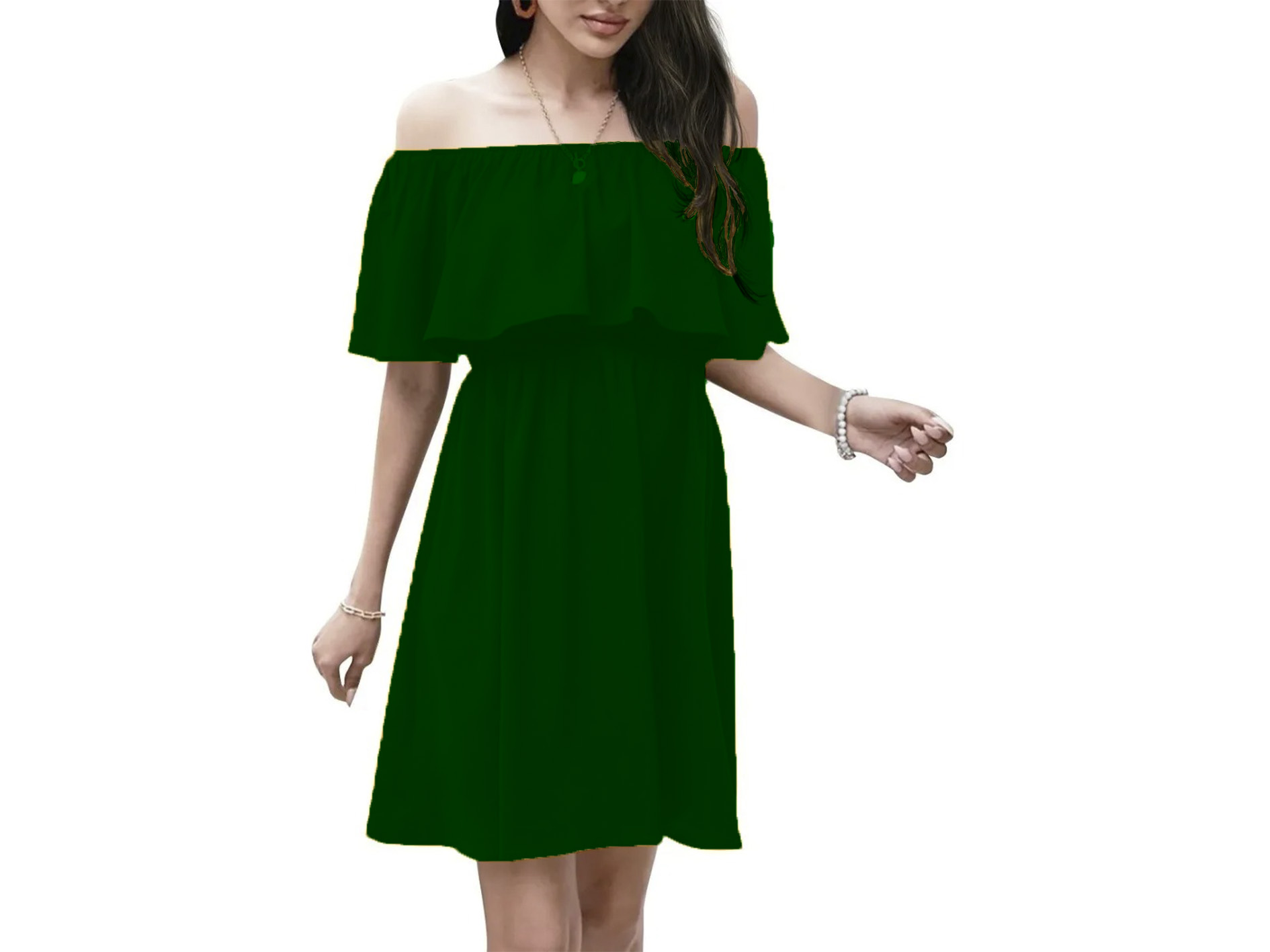 Vestido Corto Tipo Campesino Para Dama