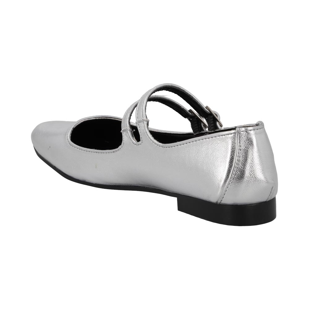 Zapato Para Mujer Cosmo Paris By Bese 901 Color Plata Charol Balerina ...