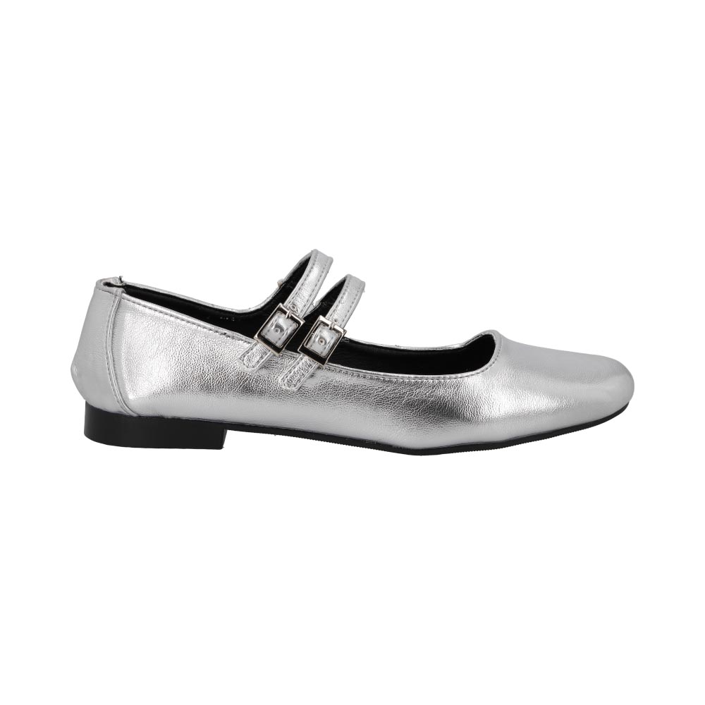 Zapato Para Mujer Cosmo Paris By Bese 901 Color Plata Charol Balerina ...