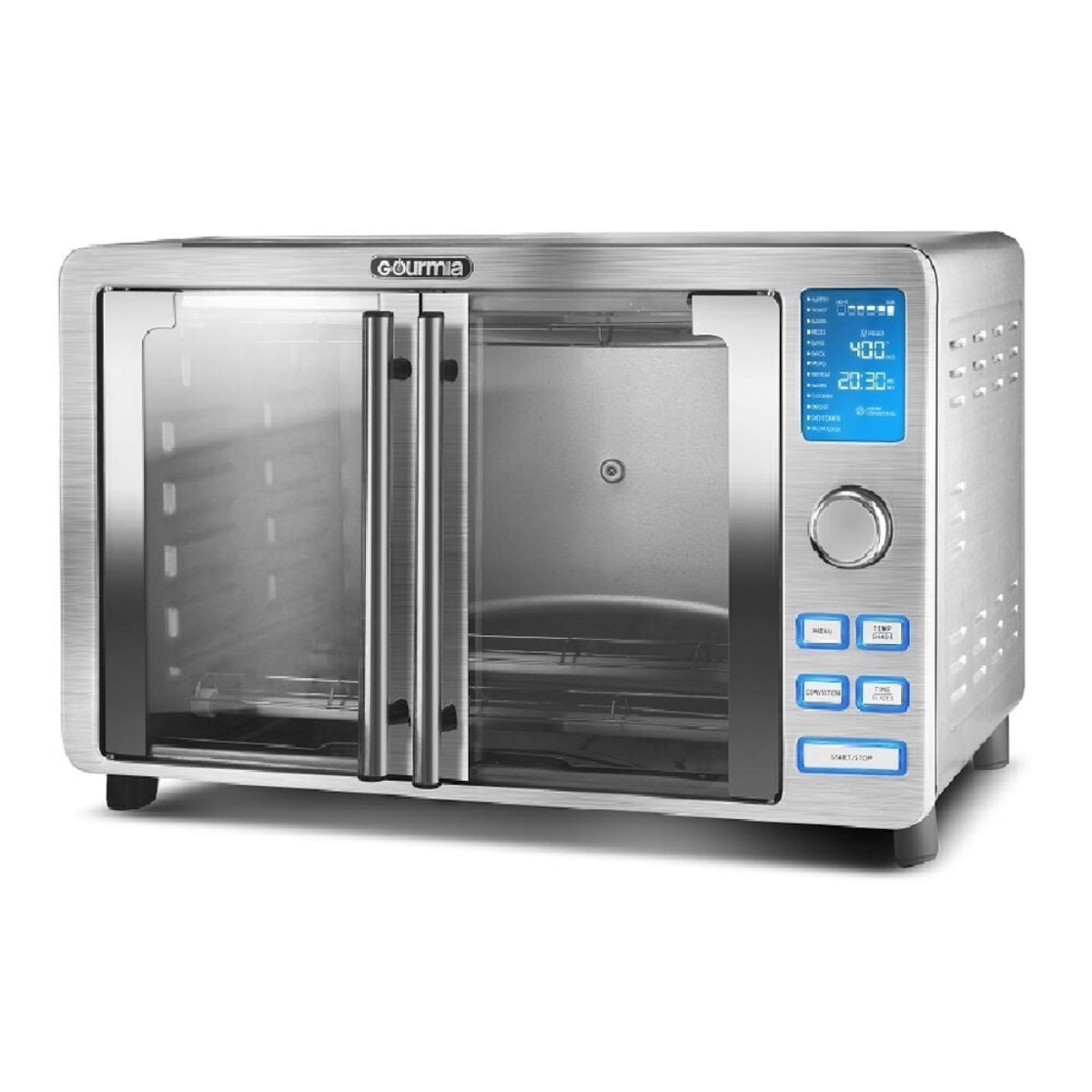 Horno Gourmia GTF7530con Freidora de Aire 35 lts 14 Funciones Puertas Francesas