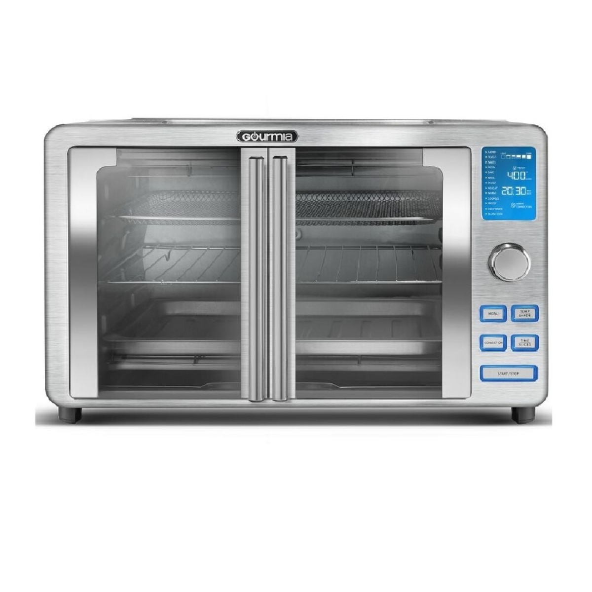 Horno Gourmia GTF7530con Freidora de Aire 35 lts 14 Funciones Puertas Francesas