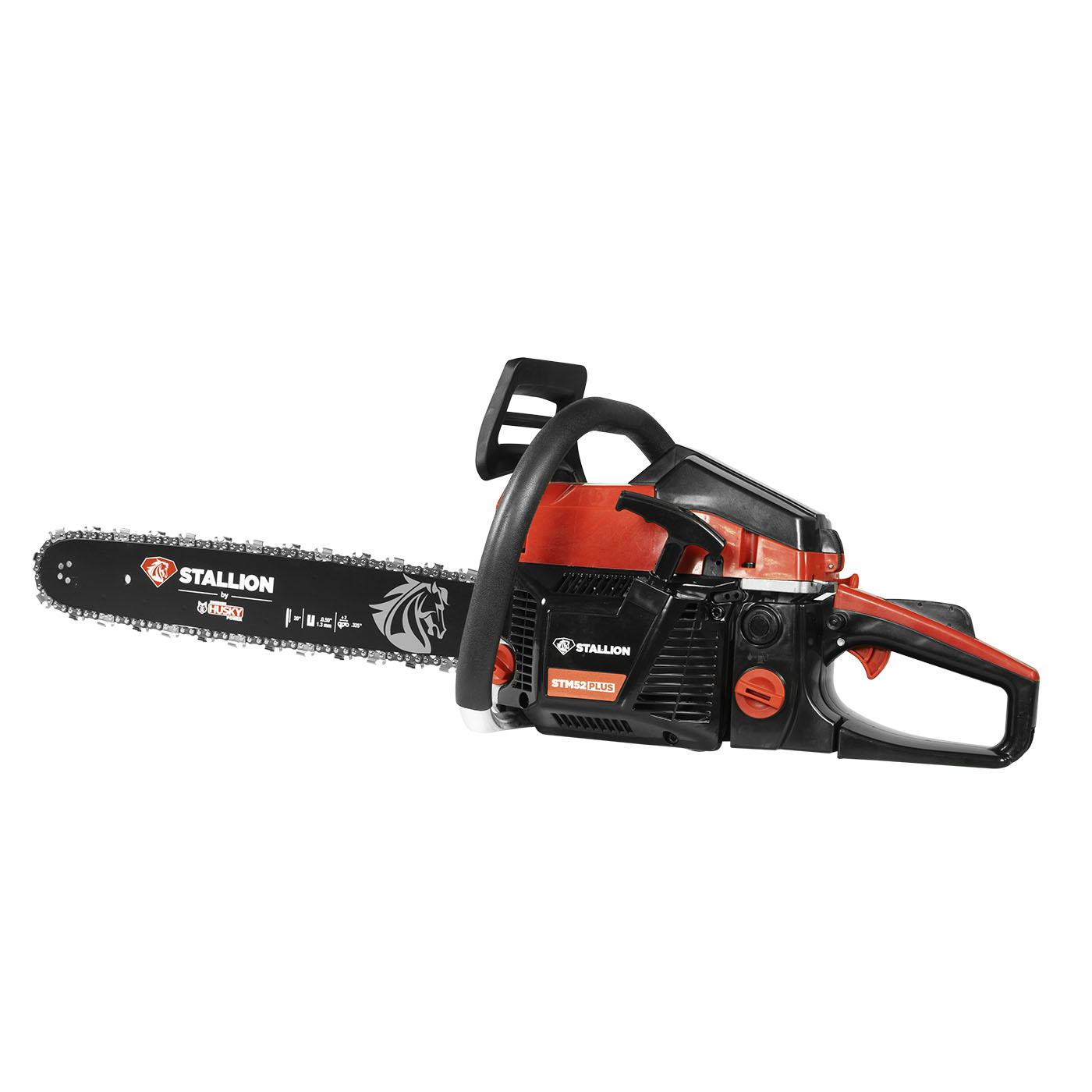 MOTOSIERRA MANUAL STALLION 52CC C/BARRA 20 PULGADAS C/ACCESORIOS - STM52PLUS