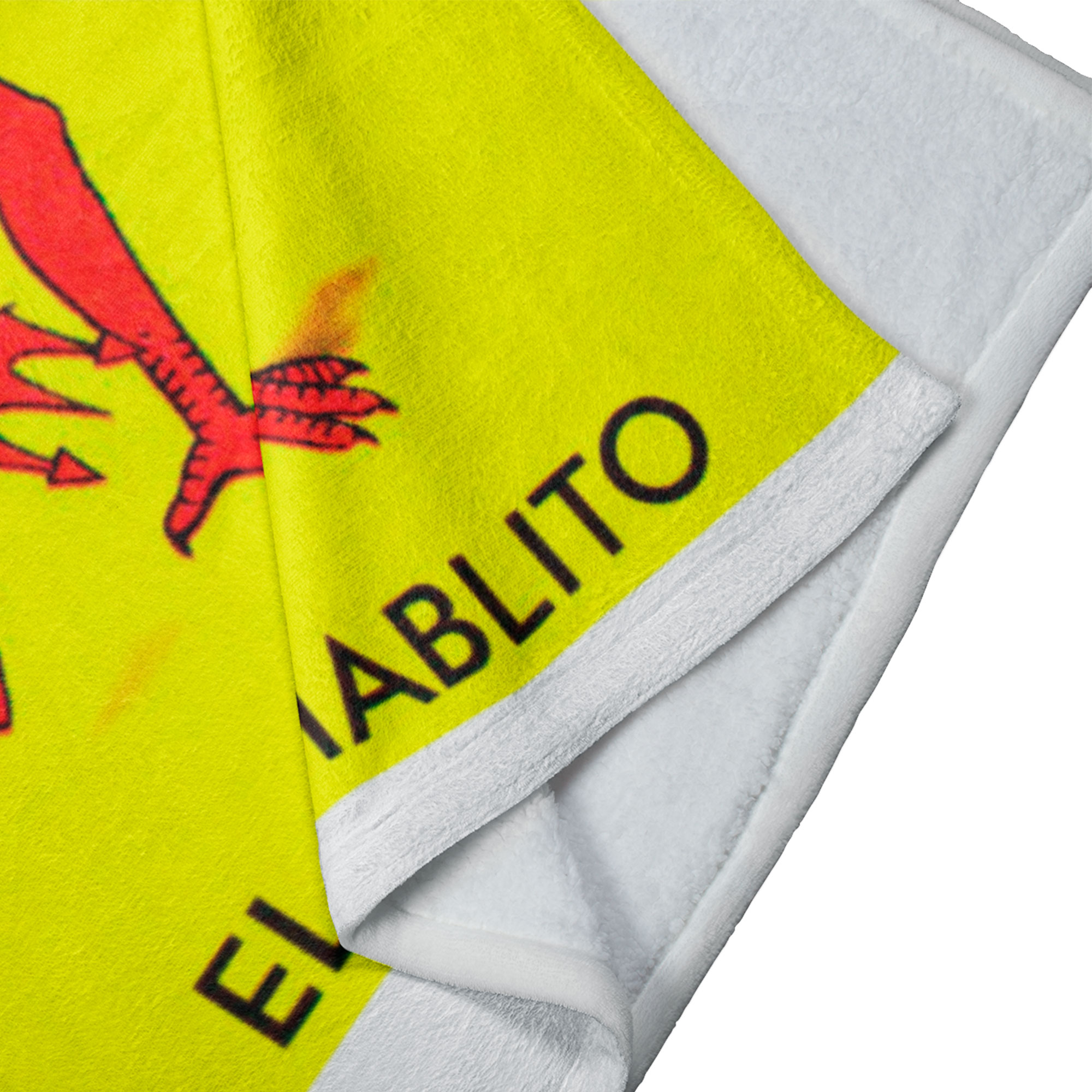 Cobija Manta Frazada Diseño de Carta de Lotería “El diablito” Fiestas Patrias Ultra Suave y Ligera de Alta Calidad