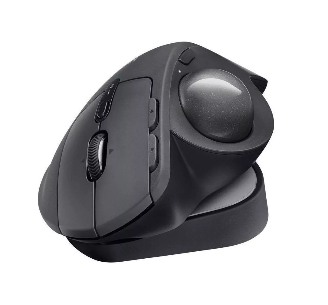 Mouse Gamer Inalámbrico Recargable Trackball Logitech MX Ergo Color Negro