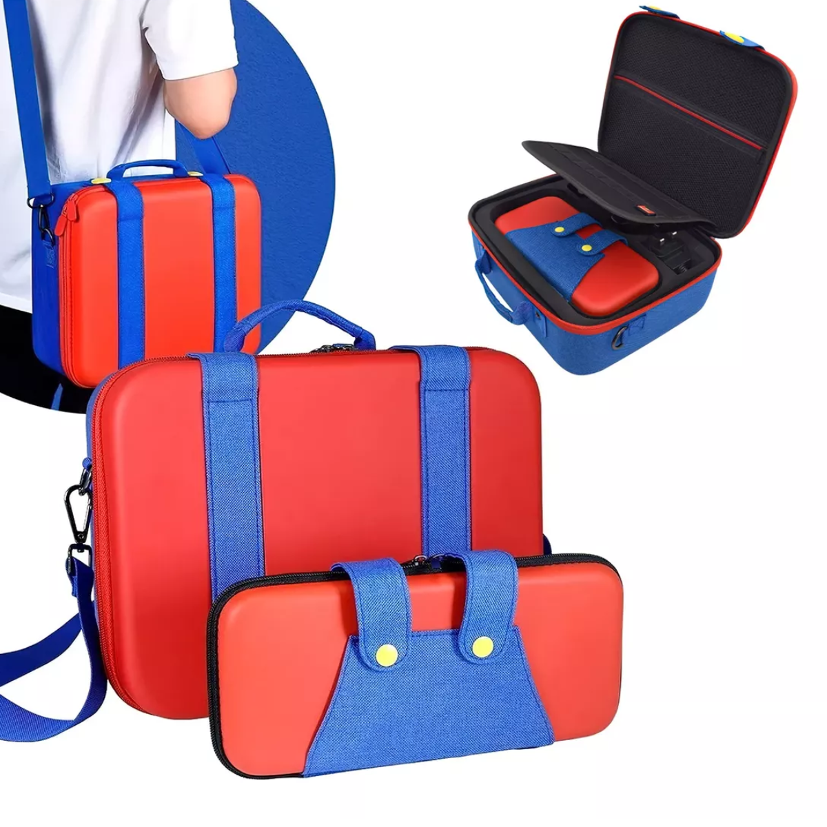 Estuche Nintendo Switch/oled Accesorios Kit Y Mochila Funda