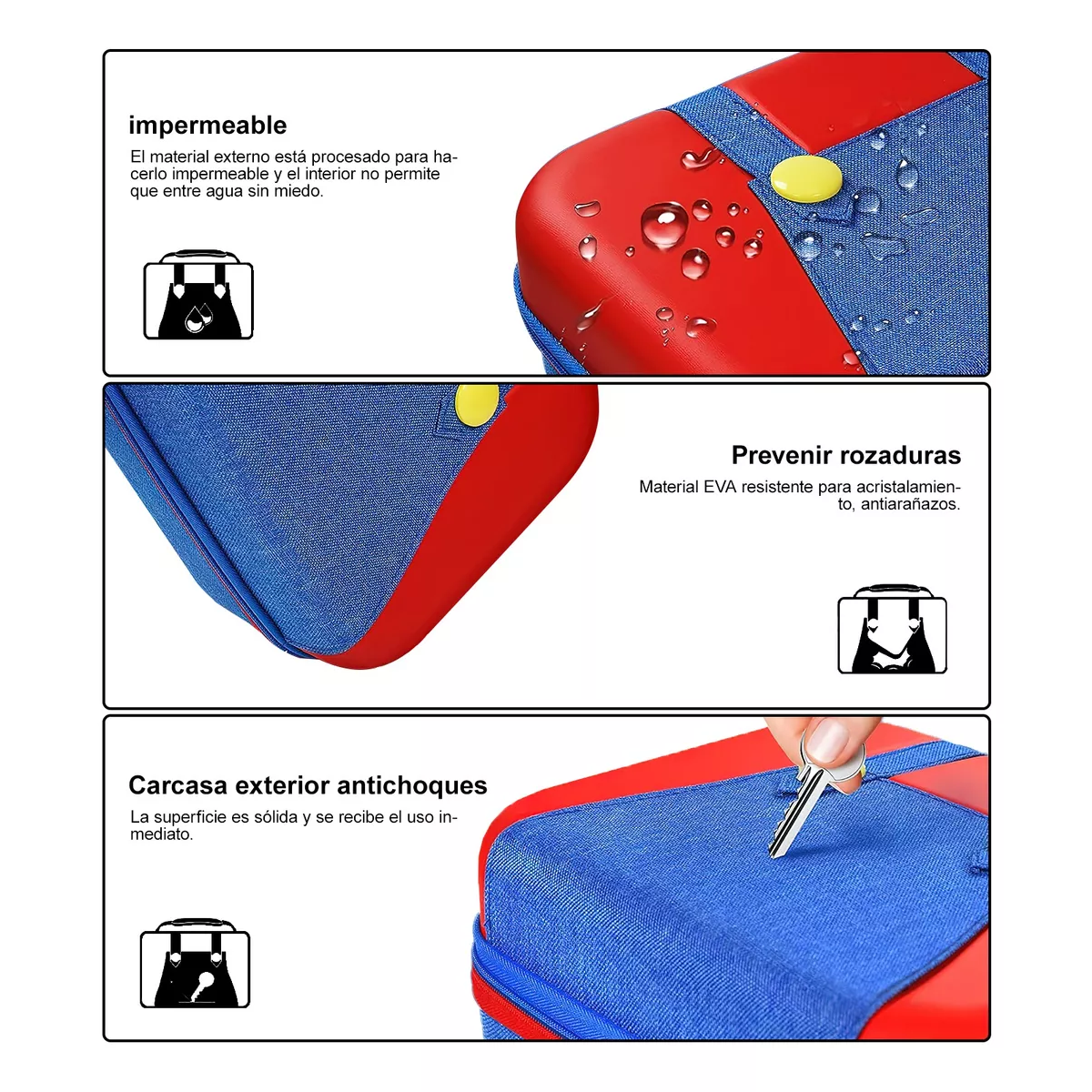 Estuche Nintendo Switch/oled Accesorios Kit Y Mochila Funda