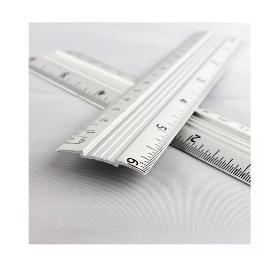 2 Reglas De 30cm Metalicas De Aluminio