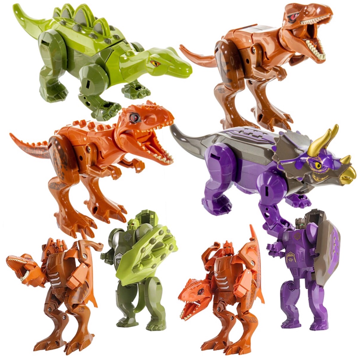 Transformer Robot Dinosaurios Con Accesorios 4en1