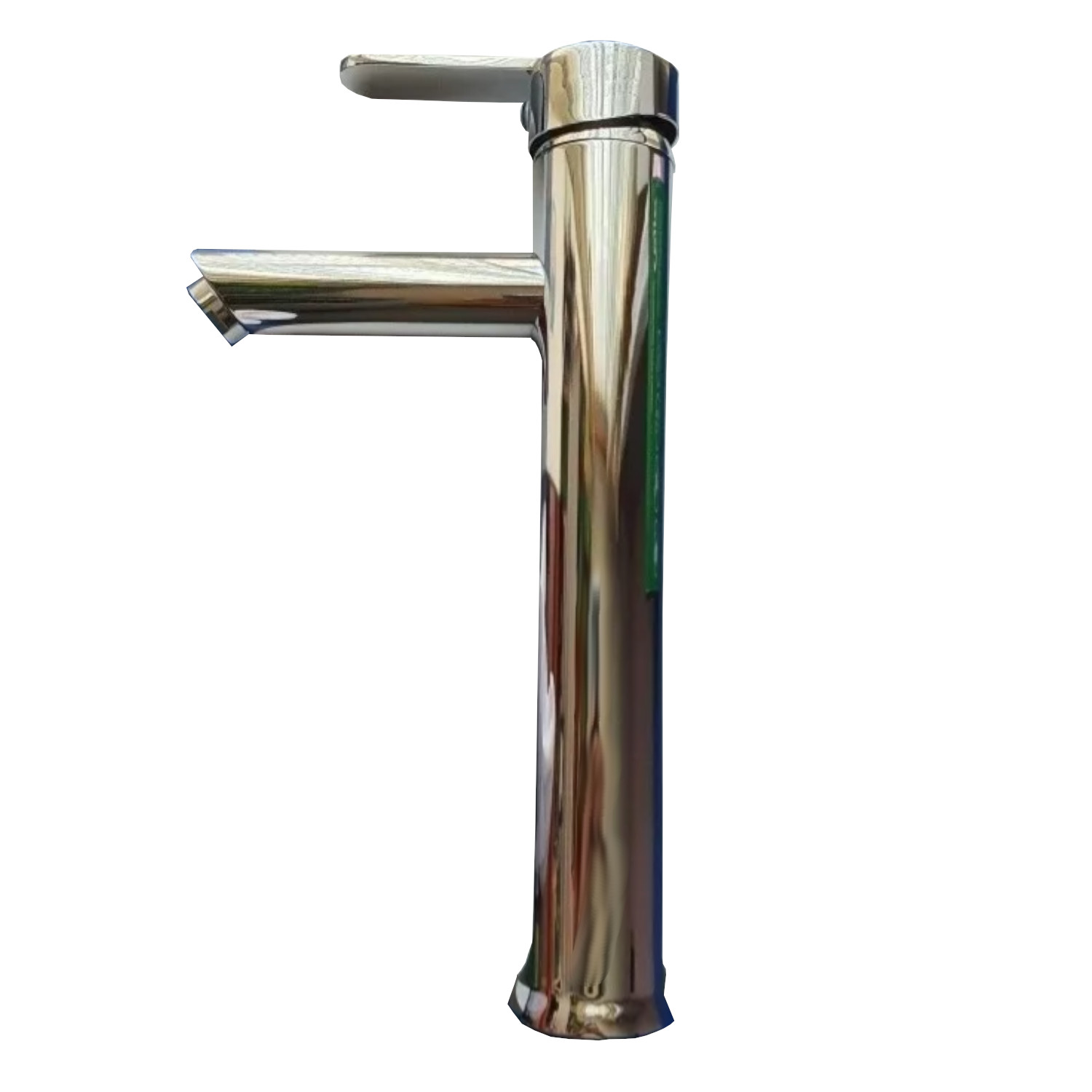 Monomando Baño Lavabo Ovalin Alfa Acero Inóxidable Cromado 30 Cm Alto