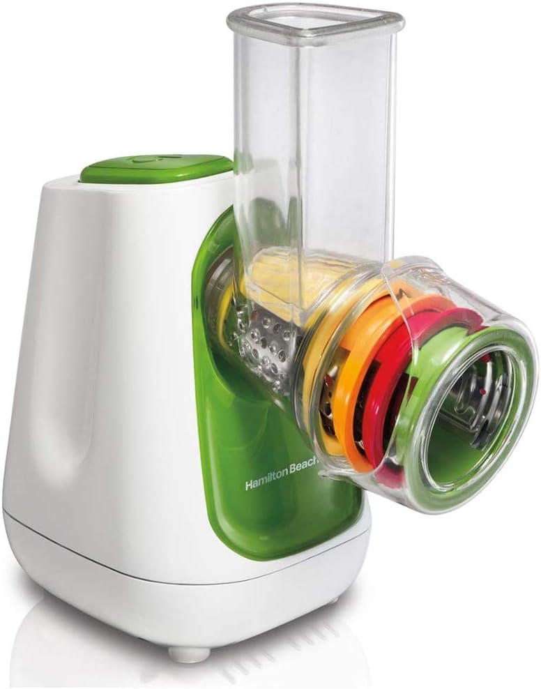 Hamilton Beach Procesador de Alimentos con 4 Conos de Corte, Diseño Compacto, Blanco (70950)