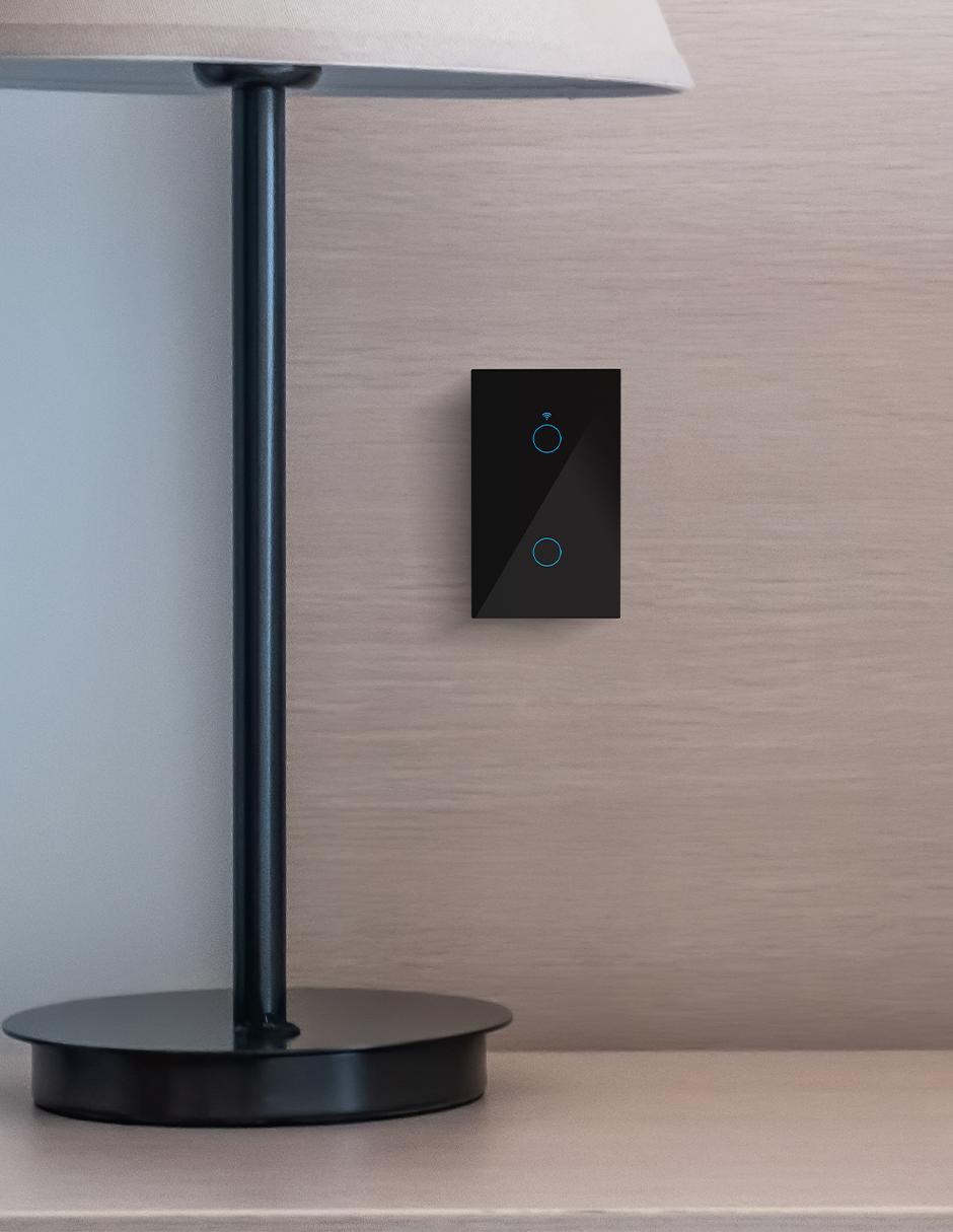 Interruptor ICON Inteligente Tres Vías WiFi Negro Requiere Cable Neutro