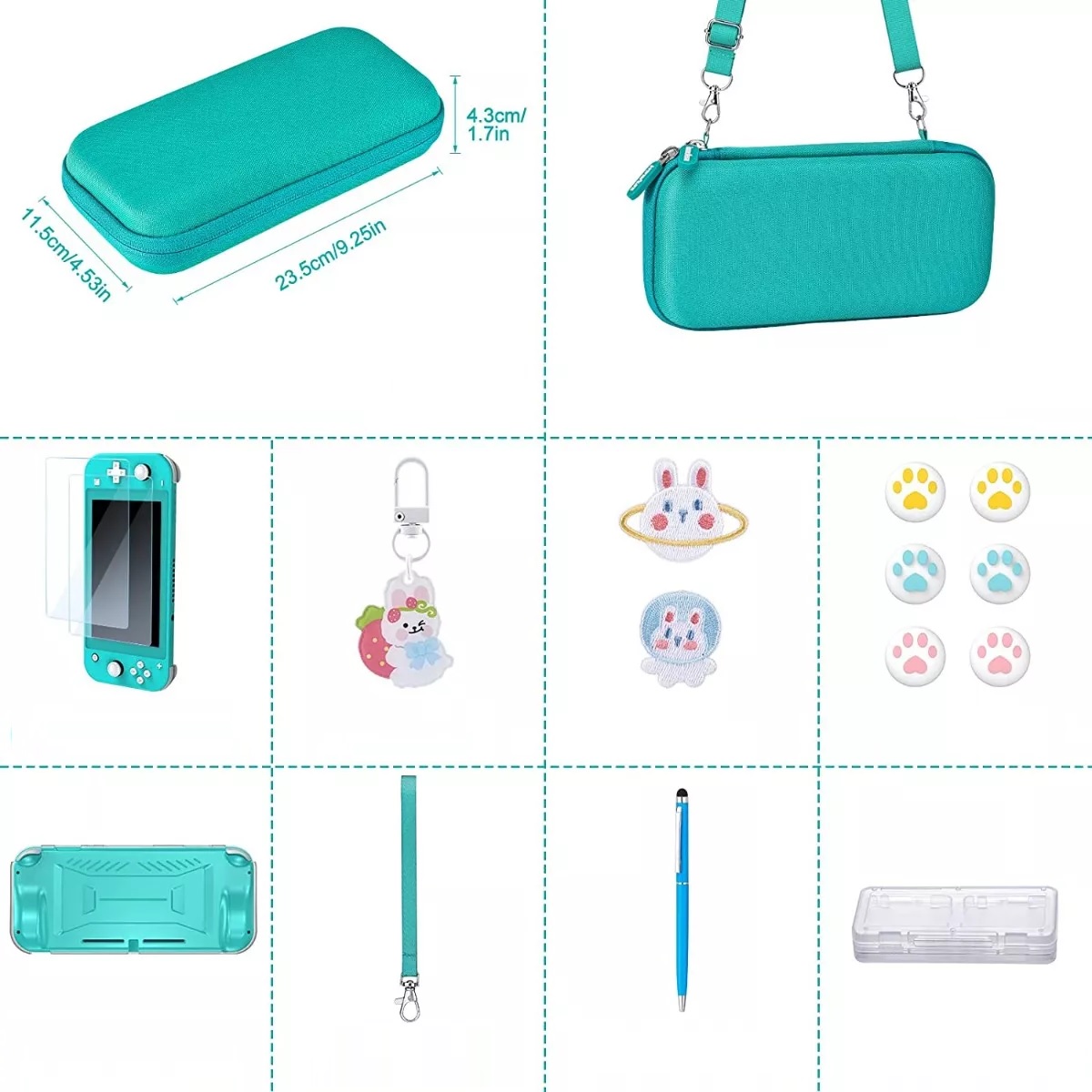 15 En 1 Kit De Accesorios Para Nintendo Switch Lite (verde)