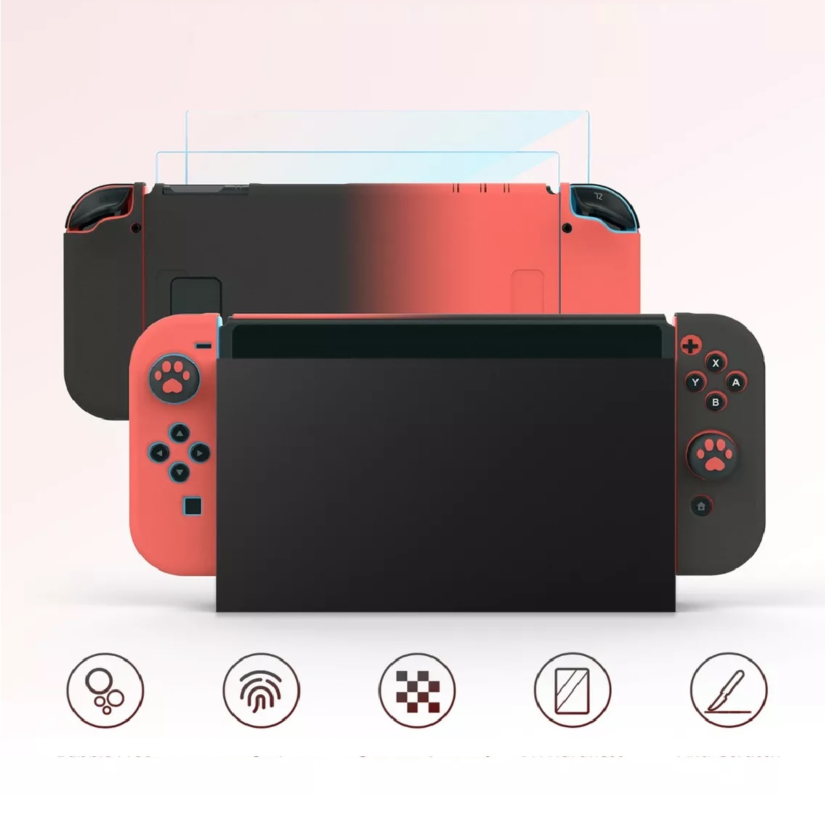 Kit De Accesorios Para Nintendo Switch Funda Estuche Negro