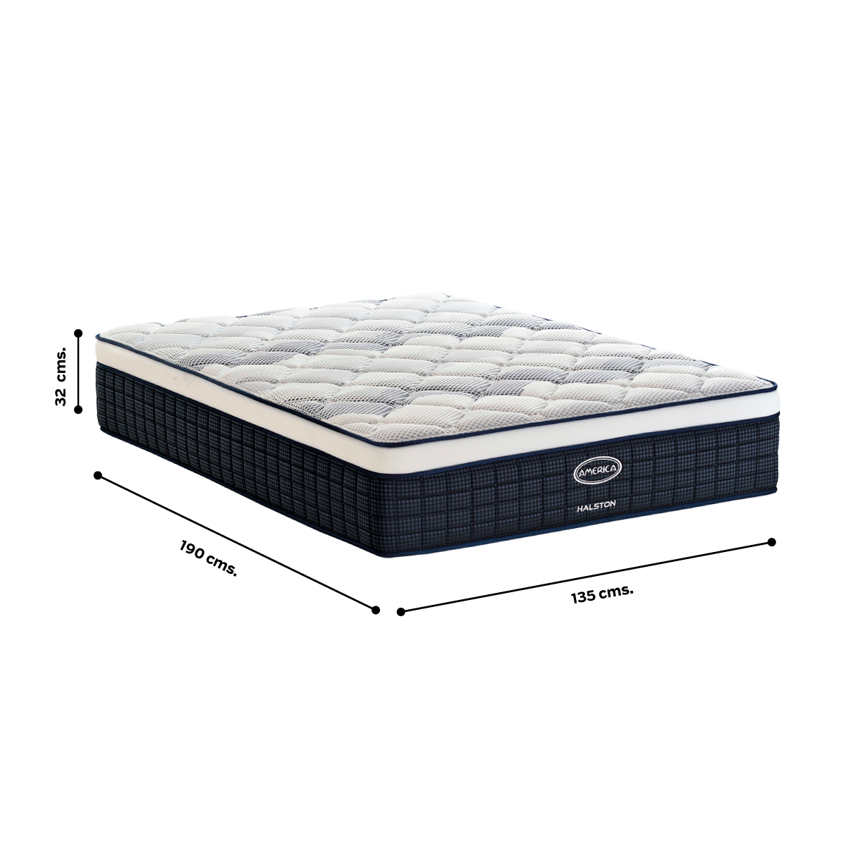 Colchon y Box America Halston Matrimonial.
