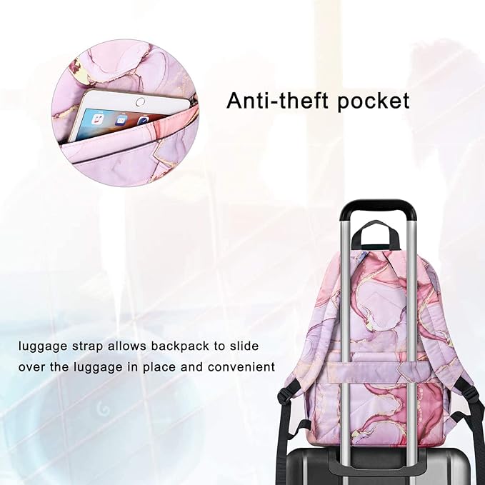 A MOSISO 15.6-16 Pulgadas 20L Mochila para Portátil para Mujer,Poliéster Antirrobo Casual Daypack Bolsa