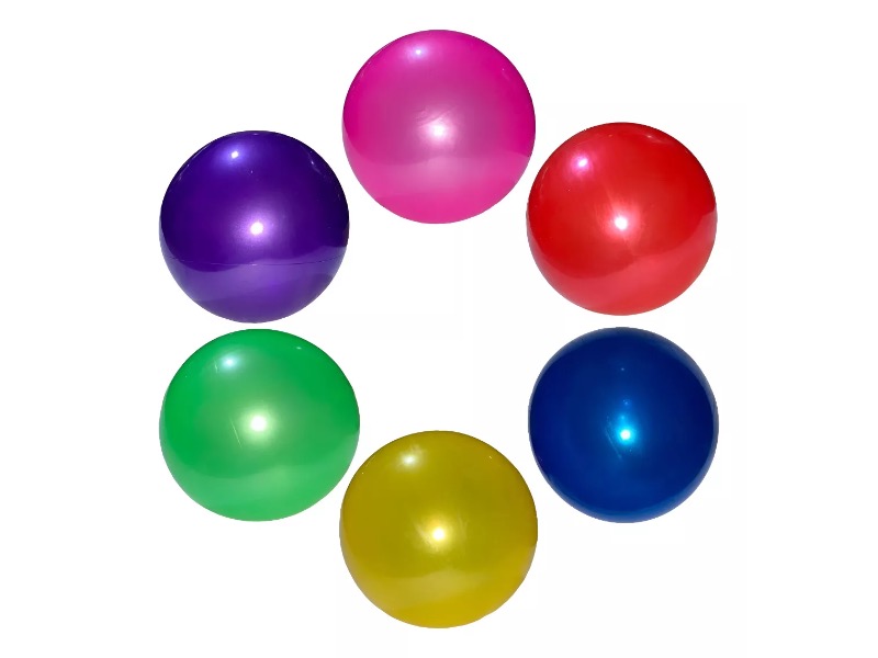 48 Pelotas de plastico de 22cm lisas con colores surtidos