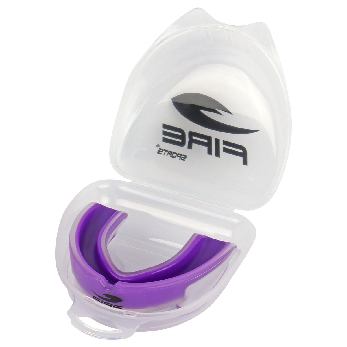 Protector bucal Fire Sports bicolor moldeable para box y artes marciales Morado