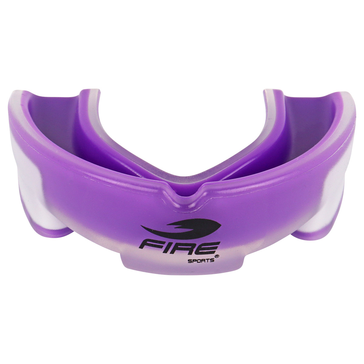 Protector bucal Fire Sports bicolor moldeable para box y artes marciales Morado