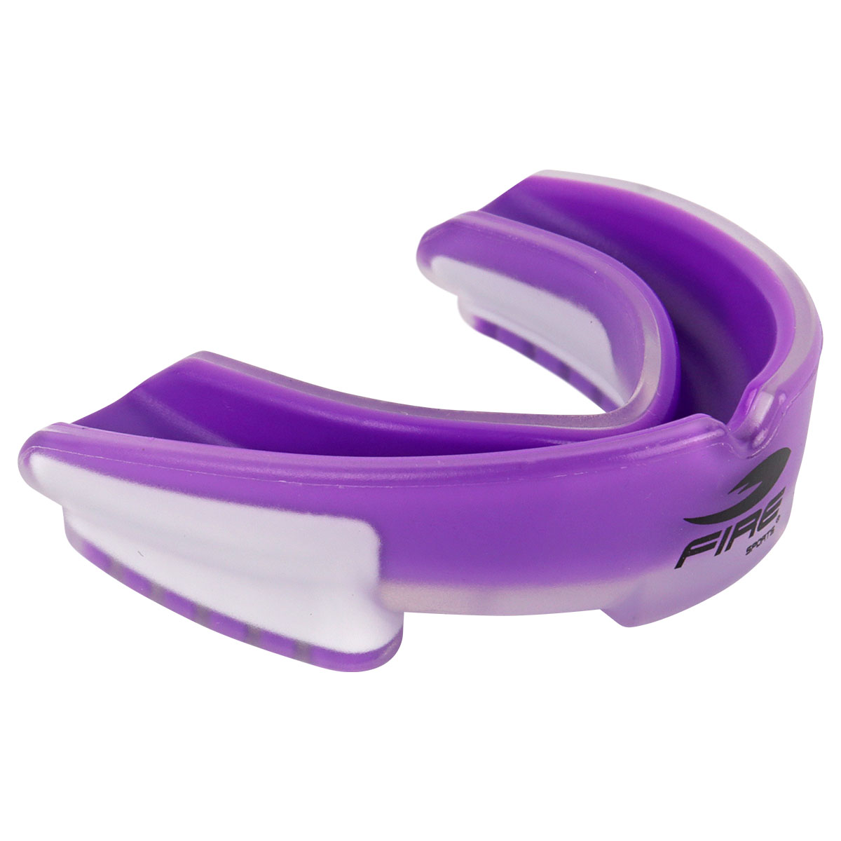 Protector bucal Fire Sports bicolor moldeable para box y artes marciales Morado
