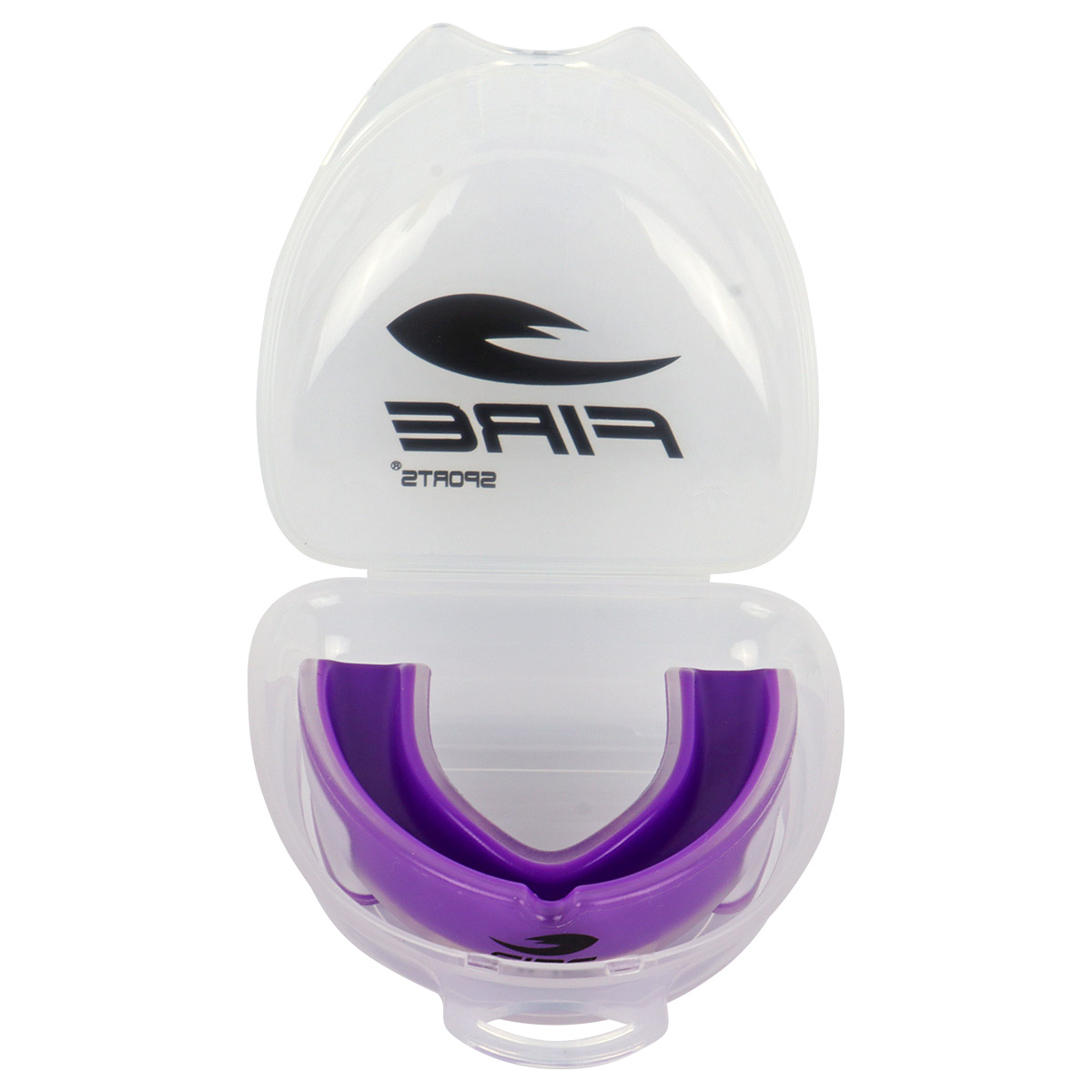 Protector bucal Fire Sports bicolor moldeable para box y artes marciales Morado