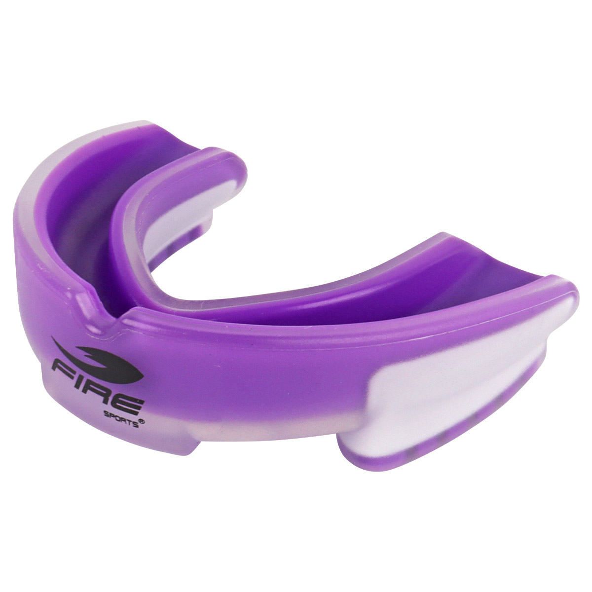 Protector bucal Fire Sports bicolor moldeable para box y artes marciales Morado