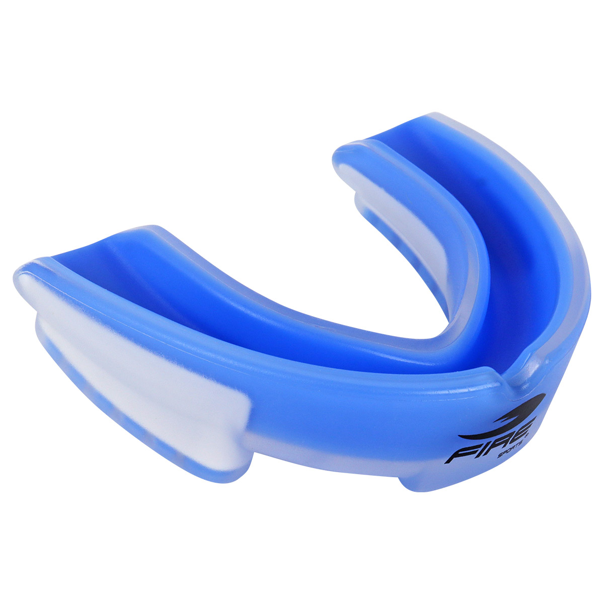 Protector bucal Fire Sports bicolor moldeable para box y artes marciales Azul