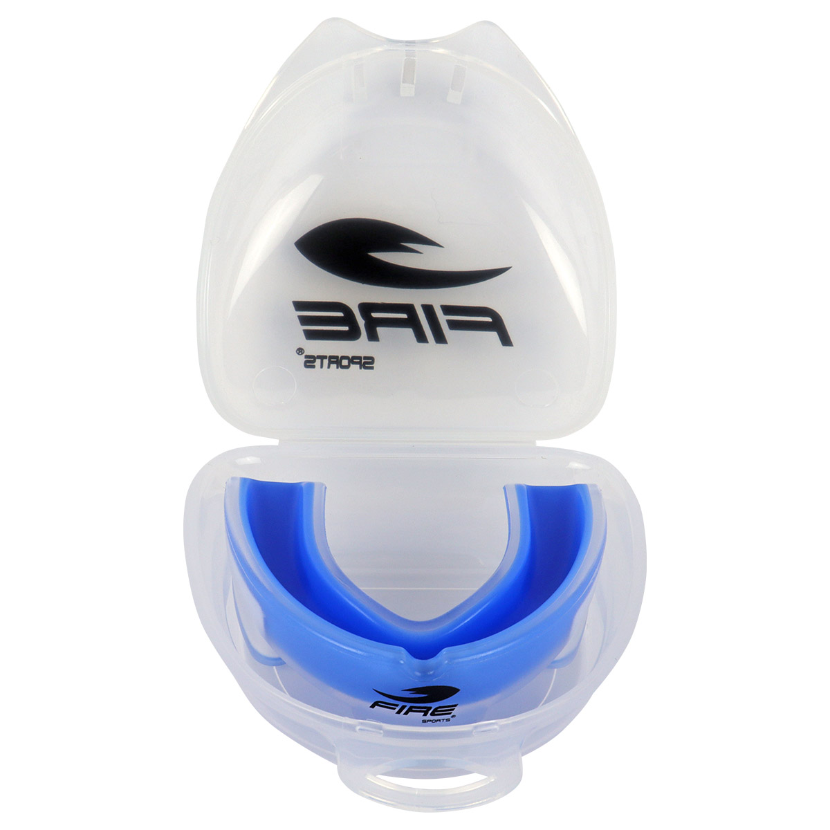 Protector bucal Fire Sports bicolor moldeable para box y artes marciales Azul