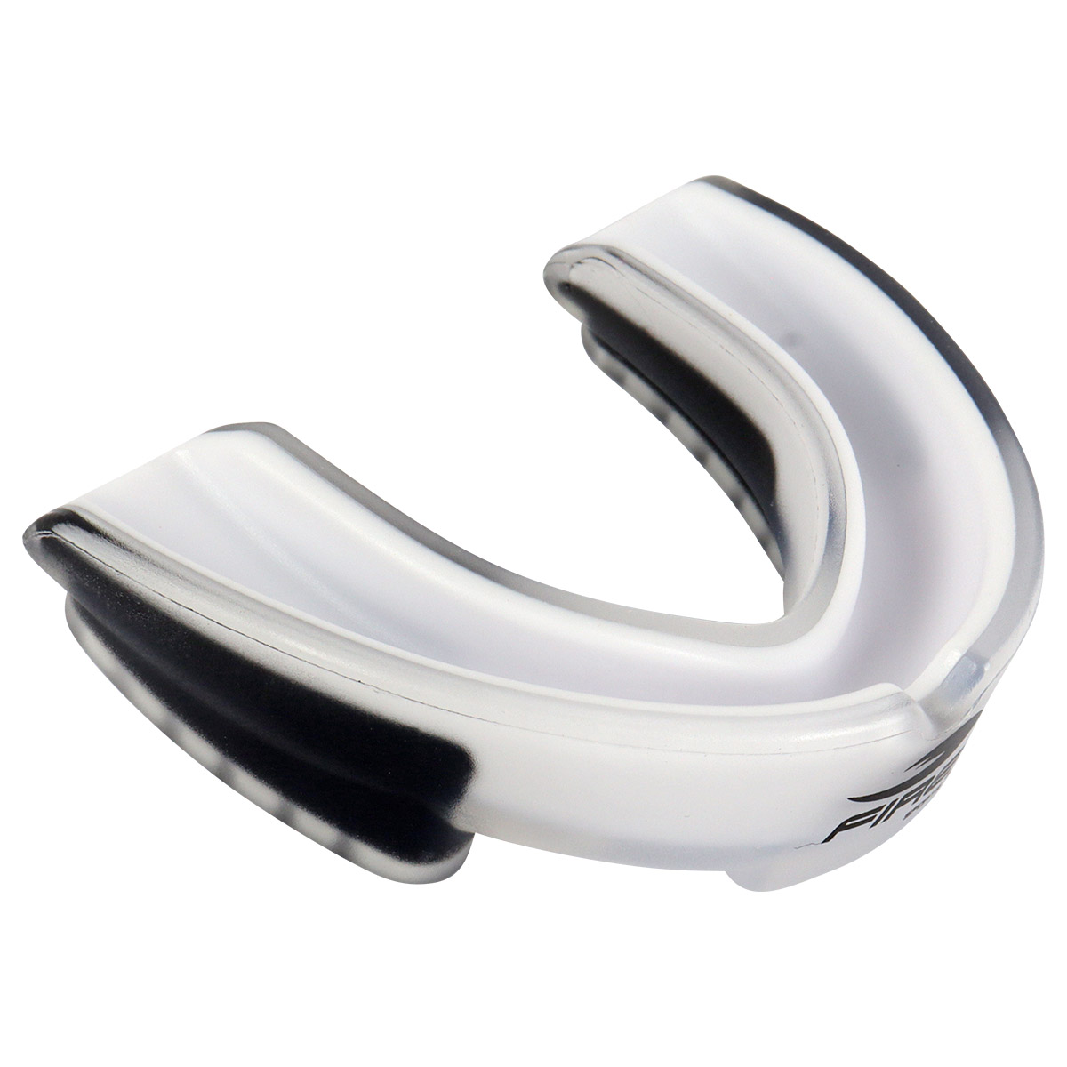Protector bucal Fire Sports bicolor moldeable para box y artes marciales Blanco