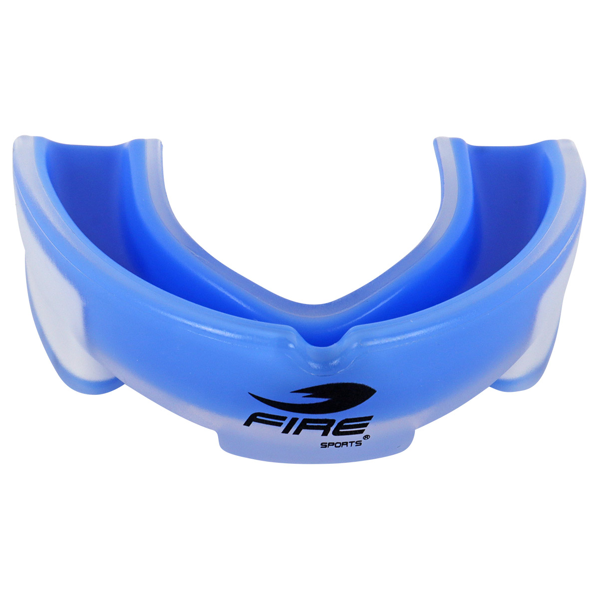 Protector bucal Fire Sports bicolor moldeable para box y artes marciales Azul