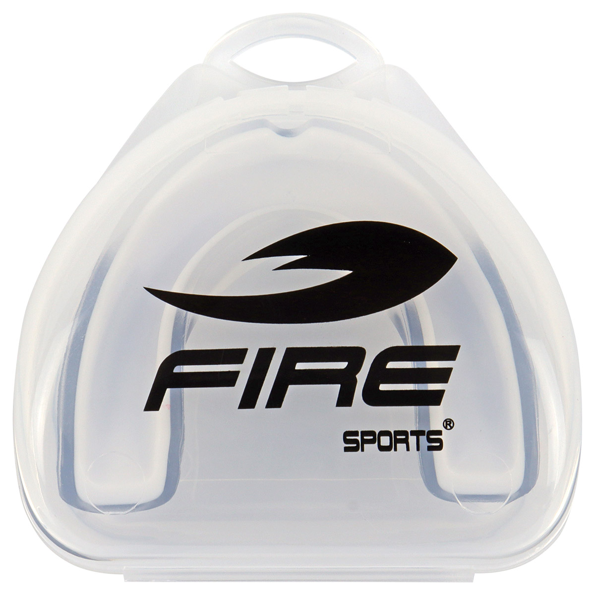 Protector bucal Fire Sports bicolor moldeable para box y artes marciales Blanco